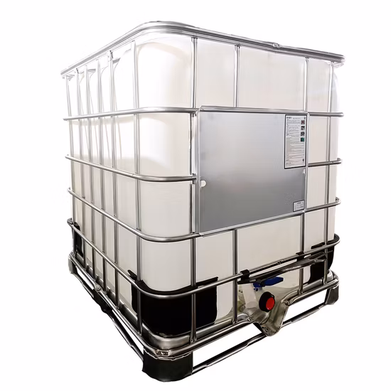 Serbatoio di stoccaggio in HDPE, serbatoio di vernice nera con blocco della luce da 1000 litri, serbatoio in plastica, serbatoio IBC per lo stoccaggio e il trasporto di acqua e prodotti chimici