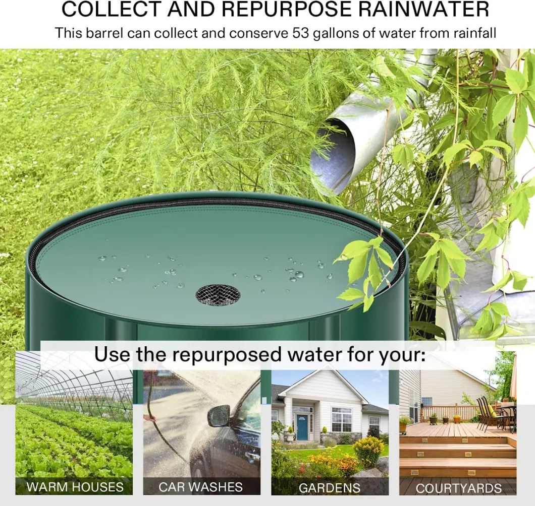 Water Storage Rain Water Container Rain Barrel Water Collector Collapsible Tank Foldable Rain Barrel Collector Flexitank