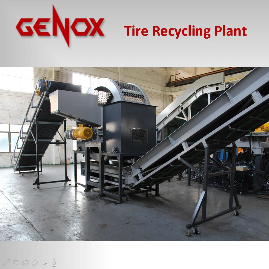 Waste Tyre Plastic Recycling Machinery Machine Tire Crusher Production Line Rubber Crumb Grinding Machine Equipment Tire Shredder